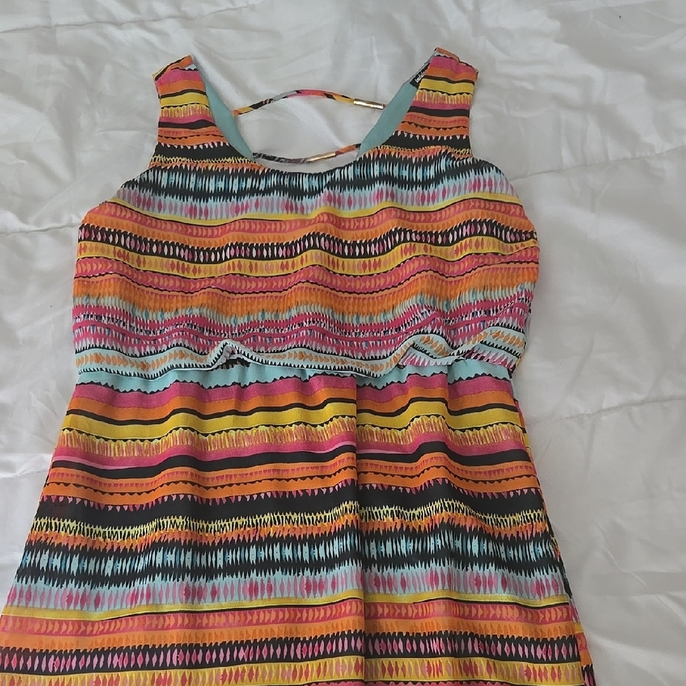 Colorful Striped Sleeveless Dress